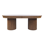 Auden Chestnut Double Ped Dining Table w/ 6 Tate Chair - Ornate Home