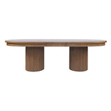 Auden Chestnut Double Ped Dining Table w/ 6 Tate Chair - Ornate Home
