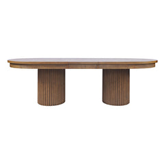 Auden Chestnut Double Ped Dining Table w/ 6 Tate Chair - Ornate Home