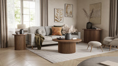 Auden Chestnut Round Cocktail Table - Ornate Home
