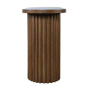 Auden Chestnut Round End Table - Ornate Home