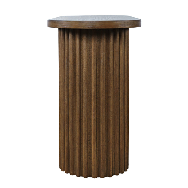 Auden Chestnut Round End Table - Ornate Home