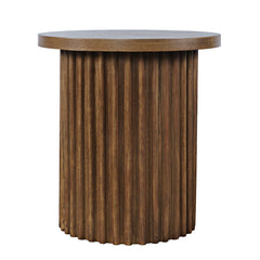 Auden Chestnut Round End Table - Ornate Home