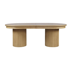 Auden Natural Double Ped Dining Table w/ 6 Tate Chair - Ornate Home