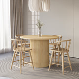 Auden Natural 48 Counter Dining Table w/ 4 Fitz Stools - Ornate Home