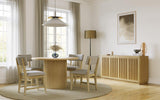 Auden Natural 48 Dining Table w/ 4 Beck Chairs - Ornate Home