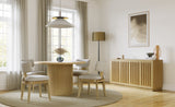 Auden Natural 48 Dining Table w/ 4 Tate Chairs - Ornate Home