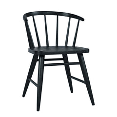 Auden Natural/Black 48 Dining Table w/ 4 Fitz Chairs - Ornate Home