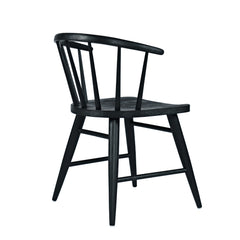 Auden Natural/Black 48 Dining Table w/ 4 Fitz Chairs - Ornate Home