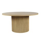 Auden Natural/Black 60 Dining Table w/ 6 Fitz Chairs - Ornate Home