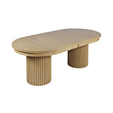 Auden Natural Double Ped Dining Table w/ 6 Tate Chair - Ornate Home