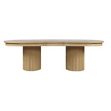 Auden Natural Double Ped Dining Table w/ 6 Tate Chair - Ornate Home