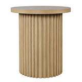 Auden Natural Round End Table - Ornate Home