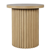 Auden Natural Round End Table - Ornate Home