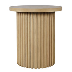 Auden Natural Round End Table - Ornate Home