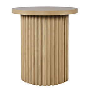 Auden Natural Round End Table - Ornate Home