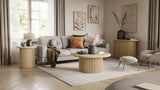 Auden Natural Round End Table - Ornate Home