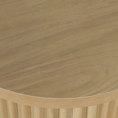 Auden Natural Round End Table - Ornate Home