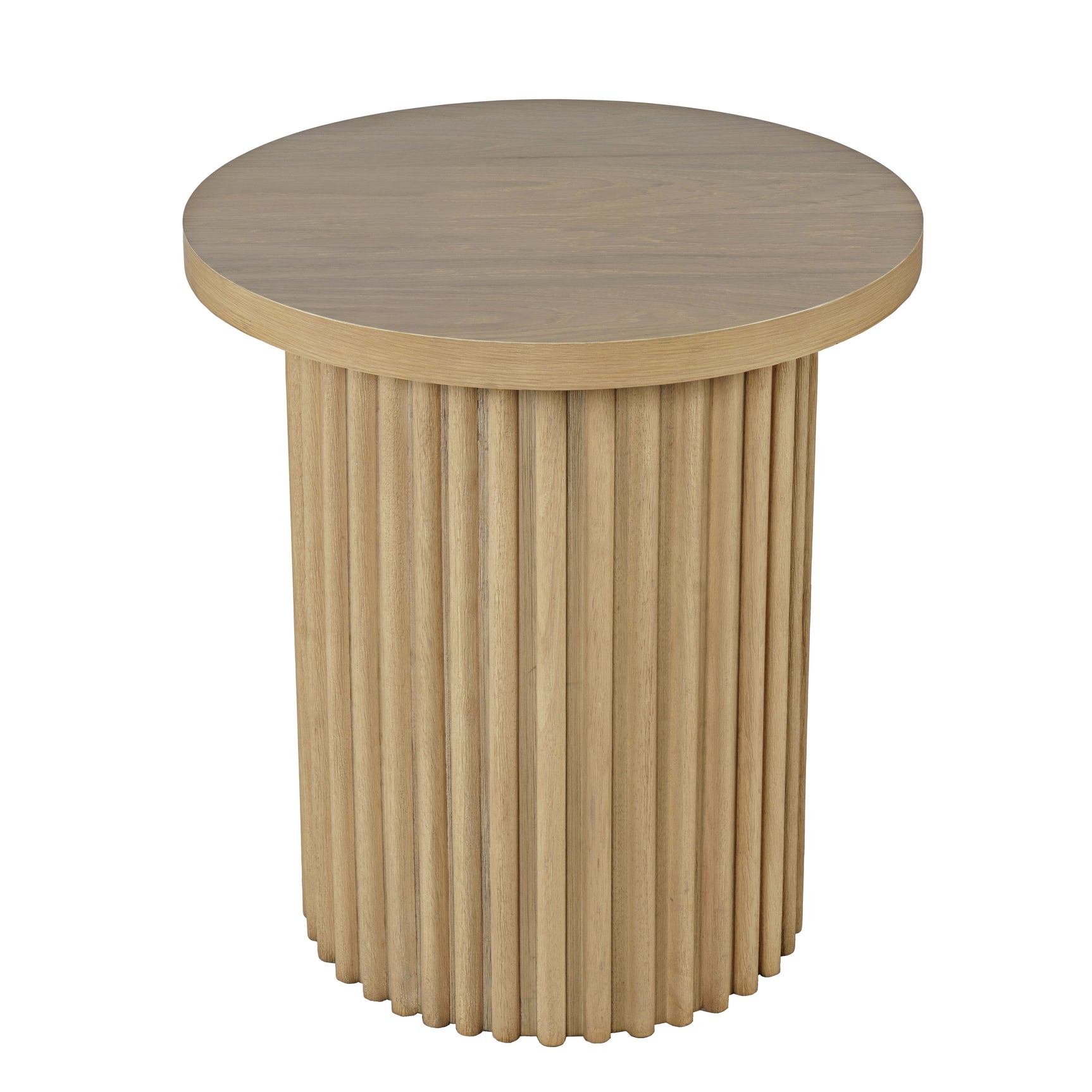 Auden Natural Round End Table - Ornate Home