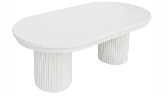 Auden White 101 Double Ped Dining Table - Ornate Home
