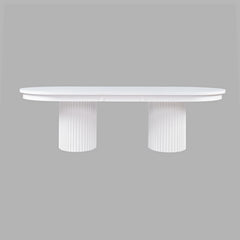 Auden White 101 Double Ped Dining Table - Ornate Home