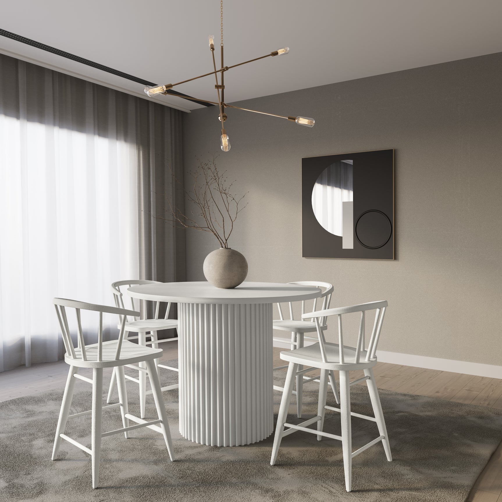 Auden White 48 Counter Dining Table - Ornate Home