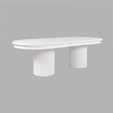 Auden White 101 Double Ped Dining Table - Ornate Home