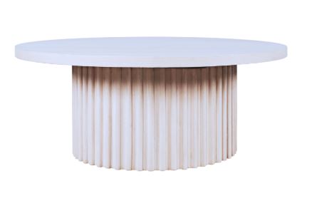 Auden White Round Cocktail Table - Ornate Home