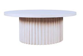 Auden White Round Cocktail Table - Ornate Home