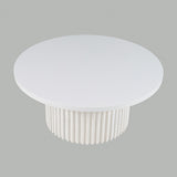 Auden White Round Cocktail Table - Ornate Home