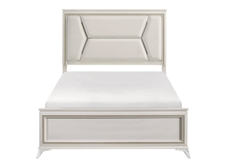 Audra White Eastern King Bed - Ornate Home