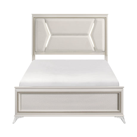 Audra White Eastern King Bed - Ornate Home