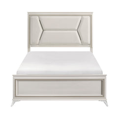 Audra White/Gold 4-Piece Queen Bedroom Set - Ornate Home