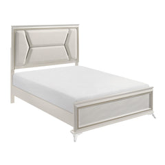 Audra White/Gold 4-Piece Queen Bedroom Set - Ornate Home
