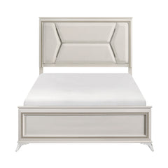 Audra White/Gold 5-Piece Queen Bedroom Set - Ornate Home