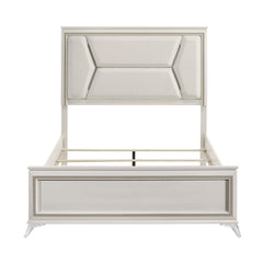 Audra White/Gold 5-Piece Queen Bedroom Set - Ornate Home
