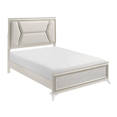 Audra White/Gold 5-Piece Queen Bedroom Set - Ornate Home