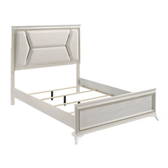 Audra White/Gold 5-Piece Queen Bedroom Set - Ornate Home