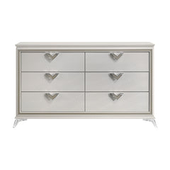 Audra White/Gold 5-Piece Queen Bedroom Set - Ornate Home