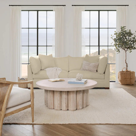 Audrey Beige Upholstered Sofa - Ornate Home