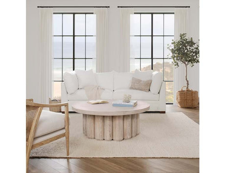 Audrey White Upholstered Sofa - Ornate Home