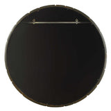 Auger Bronze/Amber Glass Round Mirror - Ornate Home
