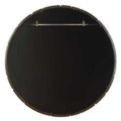 Auger Bronze/Amber Glass Round Mirror - Ornate Home