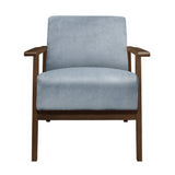 August Blue Gray Accent Chair - Ornate Home