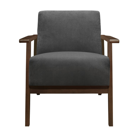 August Dark Gray Accent Chair - Ornate Home