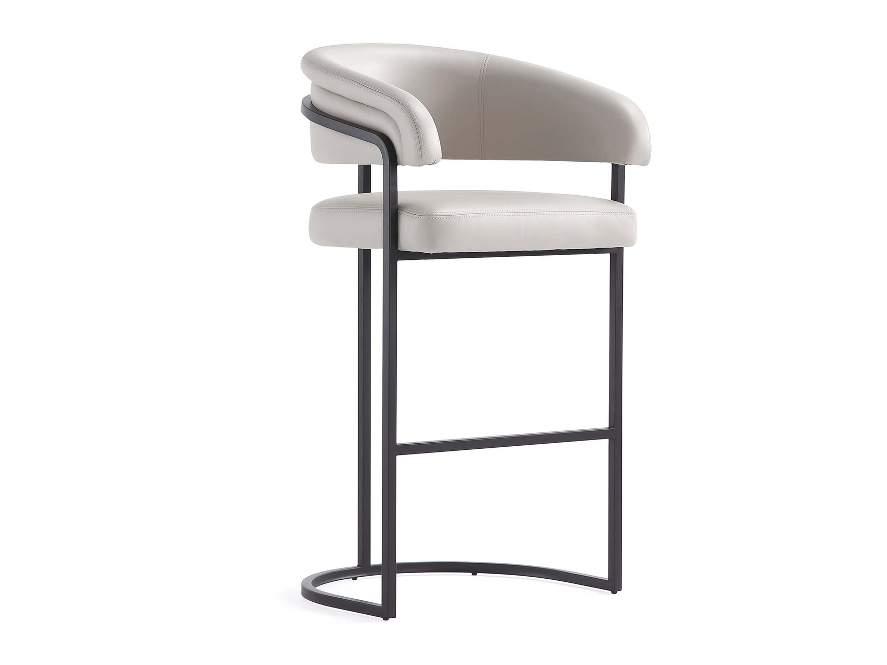 Augusta Barstool in Light Grey - Ornate Home