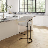 Augusta Barstool in Light Grey - Ornate Home
