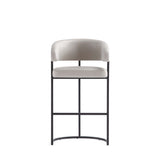 Augusta Barstool in Light Grey (set of 2) - Ornate Home
