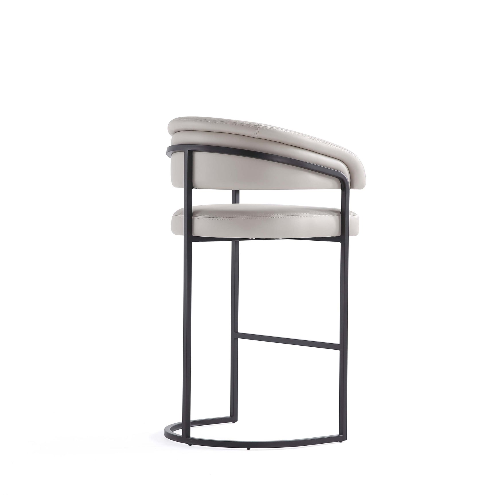 Augusta Barstool in Light Grey (set of 2) - Ornate Home