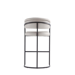 Augusta Barstool in Light Grey (set of 2) - Ornate Home